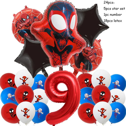 Spidey And His Amazing Friends Happy Birthday Party Decorations SpiderMan Theme Balloons Supplies Tablecloth Tableware Kids Gift