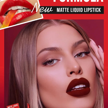 Matte Ink Liquid Lipstick Long Lasting Velvet Nude Lip Gloss Non-stick Cup Waterproof Lips Tint Waterproof Make Up