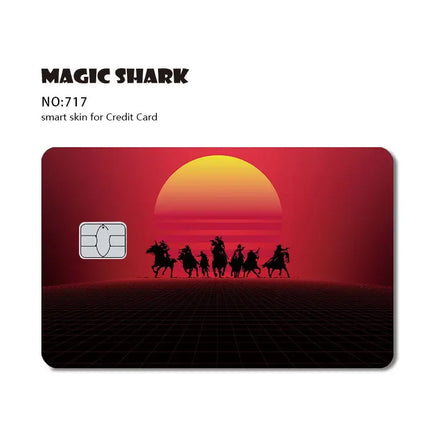2025 New Mcloving Meme Cartoon Spider Anime Red Eyes Black Dragon PVC Sticker Film Skin for Debit Bank Credit Card