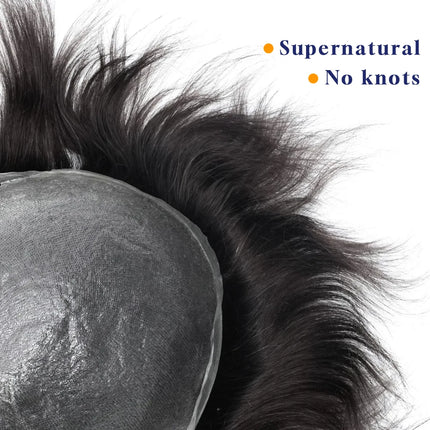 Os21 0.03-0.04mm NG Clearance Thin Skin Toupee Capillary Prosthesis Hair Piece For Men Hair Replacement System V Loop Men Toupee