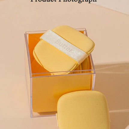 Butter puff air cushion biscuit becomes bigger when encountering water, super soft liquid foundation makeup tool is double-sided