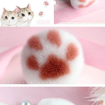 Makeup Brushes Soft Fluffy Long-handled Cat Claw Flat Brush for Cosmetics Base Foundation Blush Powder Beauty Tool