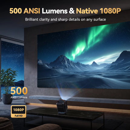 Wanbo Togo Pro Portable Projector,Built-in Battery(3,5h),500ANSI,Native 1080P,Google TV,Sealed Lens,for Outdoor Backyard Part