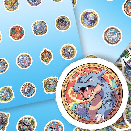 60PCS Kawaii Anime Pokemon Stickers Pikachu Decals DIY for Laptop Luggage Skateboard Phone Cartoon Kid Toy Gift Stickers