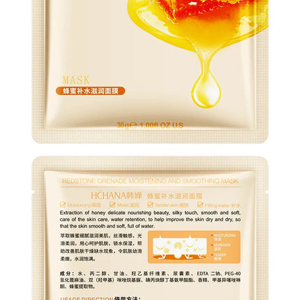 30pcs Fresh Fruits Facial Masks Face skincare Moisturizing Firming Hydrating Korean Face Mask Facial Skin Care Prodcuts