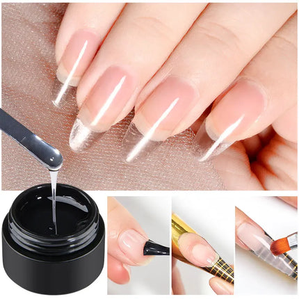 8ml Quick Building Extension Nail Gel Milky White Semi-Permanent UV/LED Gel Varnish Suitable for Manicure DIY Nail Prolong Tool