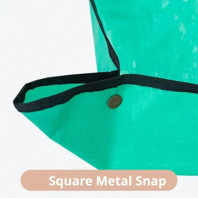 100x100cm Waterproof PE Garden Leaf Collecting Mat Foldable Tree Debris Tarp With 4 Corner Buckles Reusable For Fruit Picking