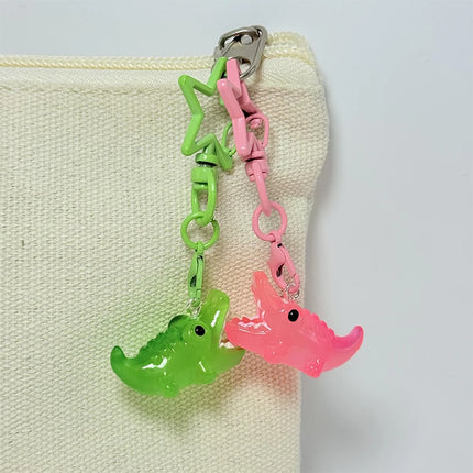 Creative cartoon cute mini crocodile keychain pendant mobile phone with key ring bag decoration pendant