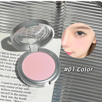 Single Matte Blusher Palette Blush Cream Contour Makeup Face Blusher Natural Cheek Tint Brighten Waterproof Peach Blush Cosmetic