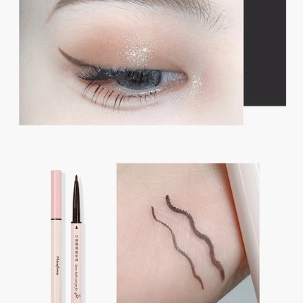 2 In 1 Brown Gel Eyeliner Pencil Ultra-slim Liquid Eye Liner Shadow Pen Smooth High Pigment Silkworm Gel Pen Lasting Eyes Makeup