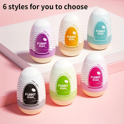 Portable Soft Silicone Personal Massager Egg-Shaped Ergonomic Design Pocket-Sized Male Massage Tool for Comfortable Relaxation