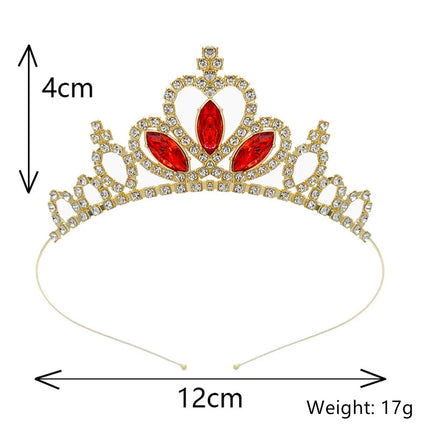 Kids Rhinestone Tiara Princess Headband for Girls Birthday Accessories Bridal Crystal Crown Tiara Wedding Hair Jewelry