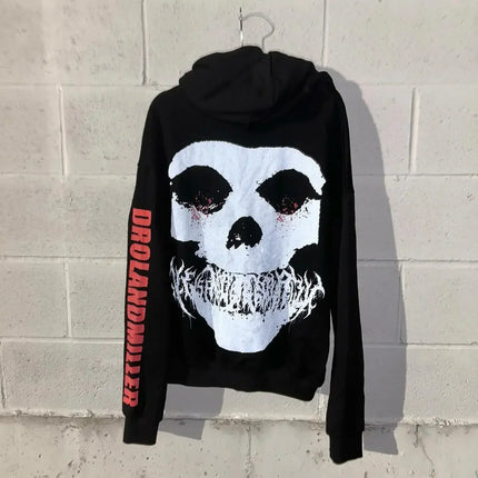 Harajuku Drolandmiller Green Kiss Hoodies Women Gothic Punk Streetwear Grunge Sweatshirt Oversized Hip Hop Hoodie Y2k Clothes