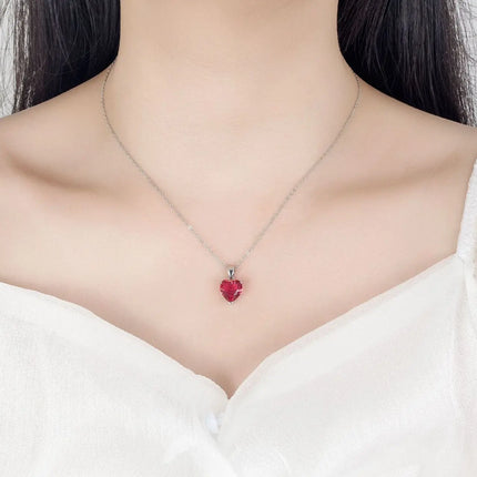925 Sterling Silver Jewelry Sets For Women Heart Zircon Ring Earrings Necklace Wedding Bridal Elegant Christmas