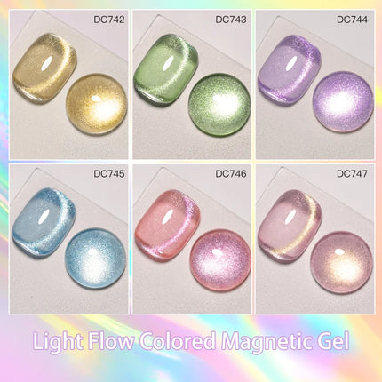 Light Flow Colored Cat Magnetic Gel Nail Polish Jelly Glitter Magnetic Semi Permanent Soak Off UV Gel Varnish Nail Supplies DIY
