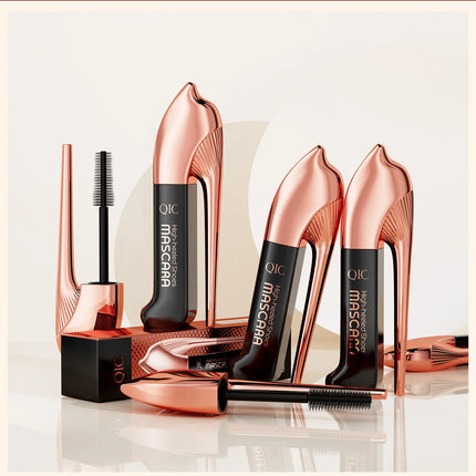 2025 High Heels Mascara 3D Waterproof Non-smudging Thick Curl Natural Slender Cross-border Makeup
