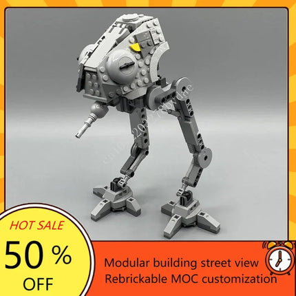 324PCS AT-DP Space War Military MOC SpaceShip Battle Model Custom Puzzles Architecture DIY Education Assembly Model Toy Gift