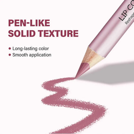 1/4Pc Mini Waterproof Matte Lipliner Pencil Pink Brown Contour Tint Lipstick Lasting Non-stick Cup Moisturising Lips Makeup Kit