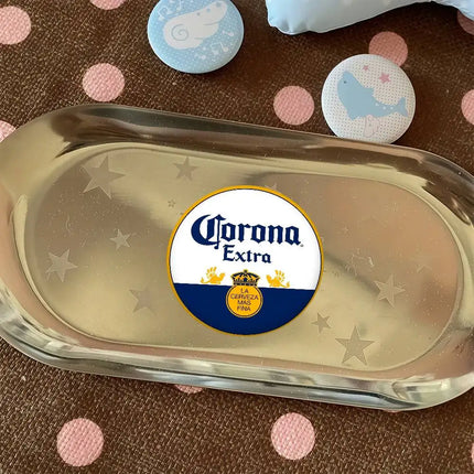 Logo C-Corona E-Extra Beer    32/44/58MM Customizable Button Pins Cute Funny Creative Badge Jewelry Decor Gifts For Friends