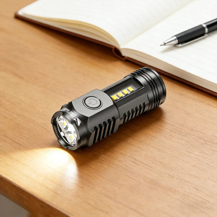 Mini Outdoor Flashlight With 3-Level Brightness Protable Hiking Camping Handheld Flashlights