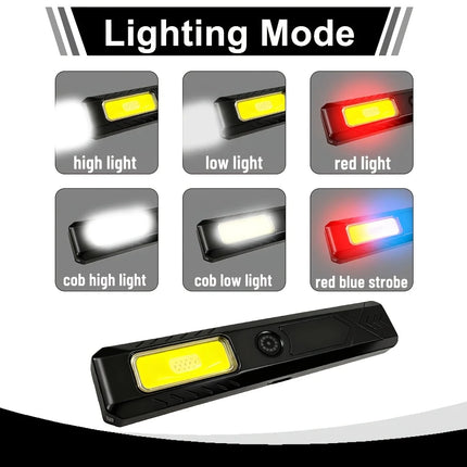 Rechargeable LED Handheld Flashlight 600LM Powerful Mini COB Flashlight Outdoor Camping Fishing Flashlight Pen Clip Lantern