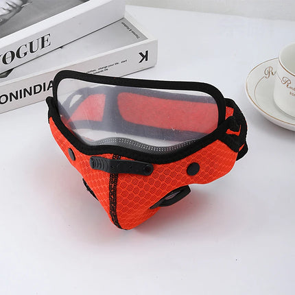 Men's Cycle-Ready Face Mask with Active Carbon Filters and Dust Goggles