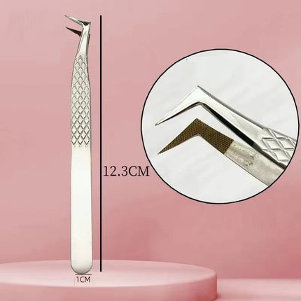 Nanometer Fiber Tip False Lash Tweezers For Eyelash Extension Mega Volume perfect close tip Boot isolation Artist Makeup Tools