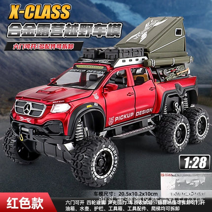 1:28 F150 X-CLASS Model Off-road Vehicle Toys Alloy Diecast Sound Light Doors Opened Pull Back Simulation Cars for Boys Gifts