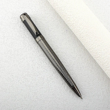 1pc Luxury Metal Round Ballpoint Pen | Retractable Stainless Steel Painted Ballpoint Pen, Elegant Signature Pen | Gift Choice