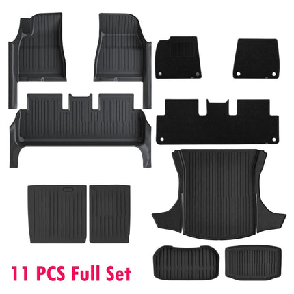 For Tesla Model 3 Highland 2026 2025 Floor Mats with Door Sill Protector Full Cover Floor Liners with Front Rear Cargo Liner