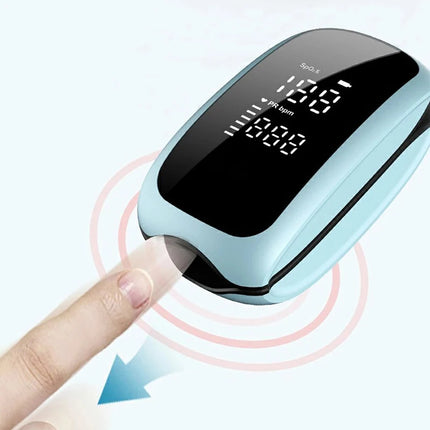 Rechargeable Medical Oximeter Strap Lanyard Fingertip Pulse Oximeter Blood Oxygen Saturation Monitor Digital LED Display Child