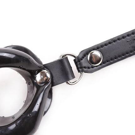 Silicone O Lips Open Mouth Gag Ball PU Leather Strap Bondage Slave Bdsm Gag Sex Toys For Women Adult Game