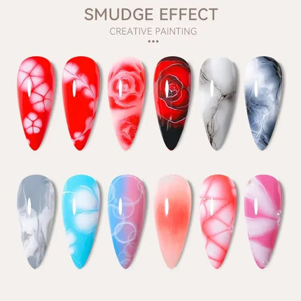 JTING 1pc Nail Polish Blooming Gel Top Coat Nails Clear Bloom Gel nail Polish Uv Semi-permanent varnish Gradient Effect Nail Gel