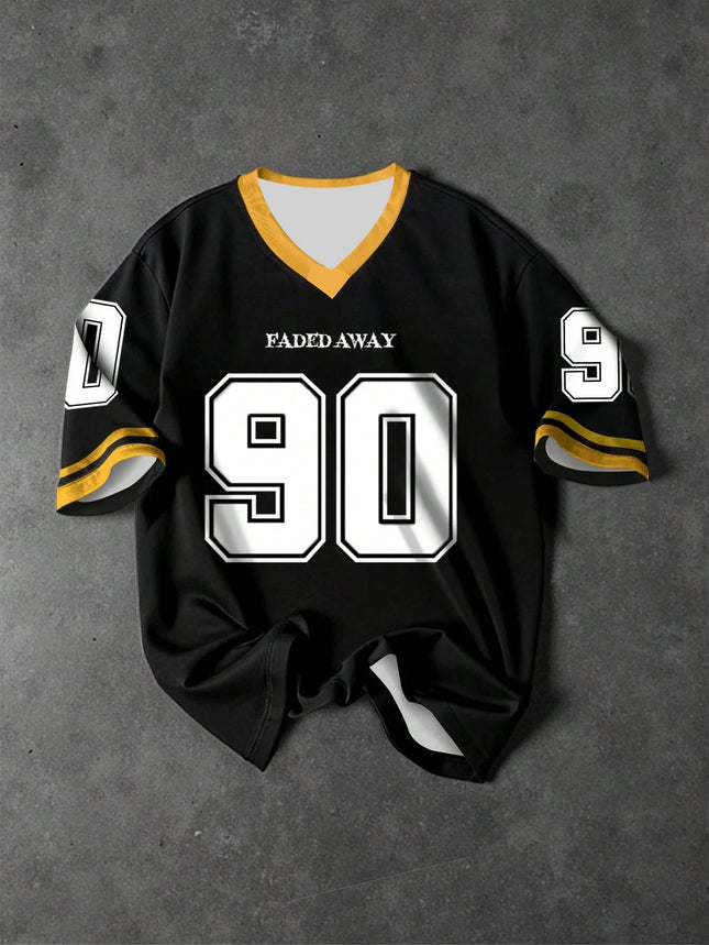 Men's Sports NB.90 Printed Casual T-Shirt Quick-Dry Oversized Shirt Tracksuit Football Jersey Fashionable Casual Sportswear Tees