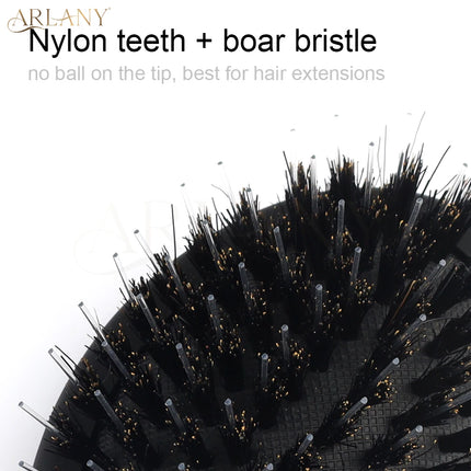 ARLANY Boar Bristle Hair Comb Mini Matte Finish Hair Scalp Massage Comb Hairbrush Detangling Cushion Brush Hairdressing Tool