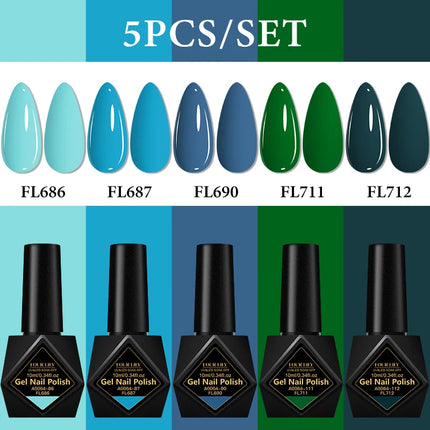 5pcs Coffee Brown Red Gel Nail Polish Set HEMA TPO FREE Semi Permanent Soak Off UV Gel Varnish Nail Supplies Manicure For Nails