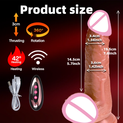 Realistic Big Dildo Vibrator Penis Telescopic Swing Heating Silicone Dildos Female Remote Control Dick Vibrators For Women