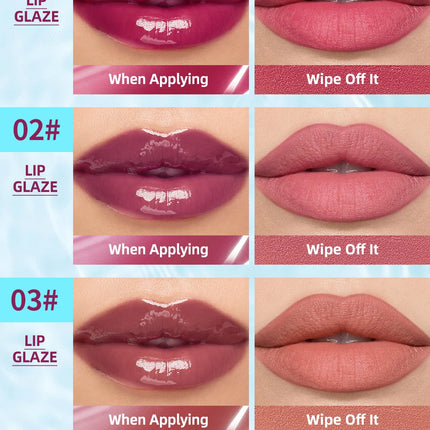 1PC mirror lip gloss, moisturizing, lightweight, non greasy, long-lasting luster, non stick to cup lip gloss