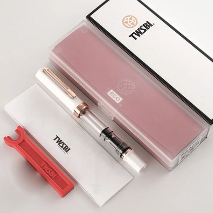 Original TWSBI ECO Piston Pen Transparent Resin Fountain Pen Holder Large Capacity Ink Storage Student Writing Business Gift