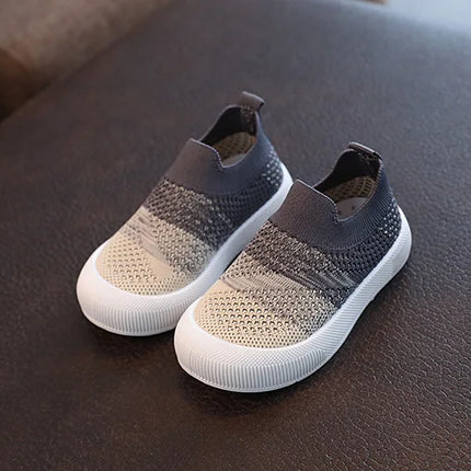 Size 20-31 Children Shoes Spring Autumn Kids Sneakers Soft Breathable Mesh Boys Slip-on Shoes Patchwork Color Girls Shoes