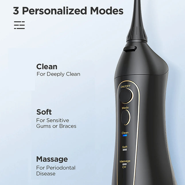 Fairywill Water Dental Flosser Teeth Portable Cordless USB Oral Irrigator Cleaner IPX7 Waterproof Electric Toothbrush Set Home
