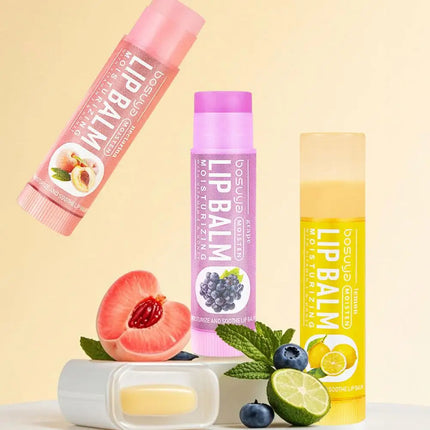 24Pcs Assorted Fruit Flavor Lip Balm Set Hydrating&Nourishing&Prevents Chapped Lips Care Dry Lips & Fine Lines Lip Balm