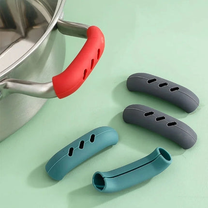 Pans Bowl Holders Kitchen Gadget Silicone Pan Anti Scalding Handle Cover Heat Resistant Insulation Grip Sleeve Pot Handle Holder