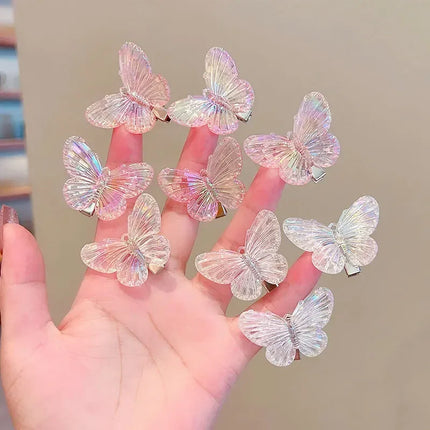5pcs Korean Style Elegant Butterfly Hair Claw Cute Multicolor Hair Clip Claw Clamp Braid Hair Headwear Girls Accessories