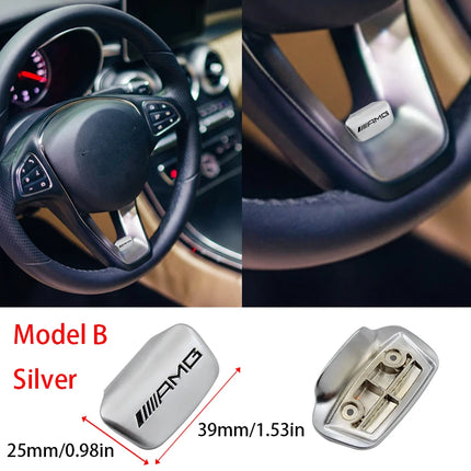 3D Metal Car Steering Wheel Emblem Sticker Badge For Mercedes Benz AMG W205 W168 W108 GLC W212 AMG W176 W204 Interior Accessorie