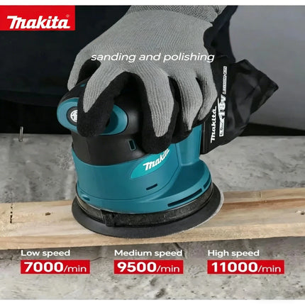 Makita DBO180Z Cordless Body Only Cordless 18 V Li-ion Random Orbit Sander, 125 mm  Woodworking Sanding Putty Polishing