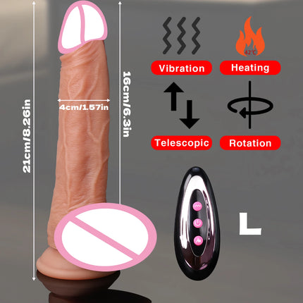 Realistic Dildo Vagina G-Spot Stimulator Anal Plug Fully Automatic Silicone Vibrating Penis Masturbator Sex Toys for Women Men