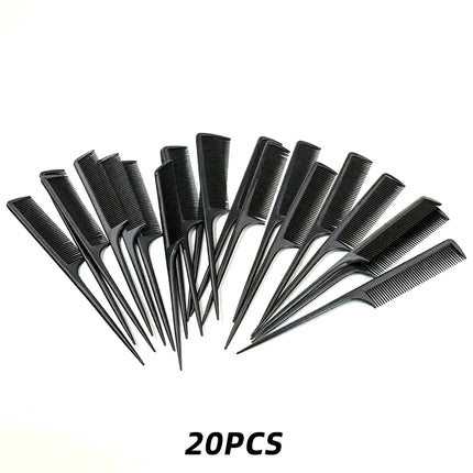 5/10/20pcs Rat Tail Comb Set, Heat Resistant Anti-Static Hair Styling Combs for Salon, Professional Hairdressing Tools