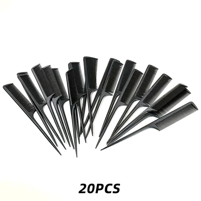 5/10/20pcs Rat Tail Comb Set, Heat Resistant Anti-Static Hair Styling Combs for Salon, Professional Hairdressing Tools