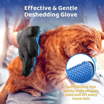 Upgrade Efficient Pet Hair Remover Gloves, Gentle Shedding Brushes for Dogs Cats, Pet Grooming Glove Brush, Deshedding Glove